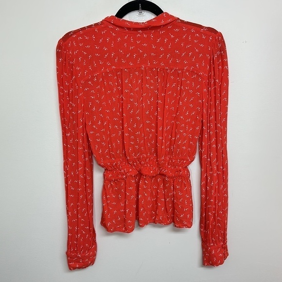 Free People Collette Floral Blouse Small - Picture 5 of 7